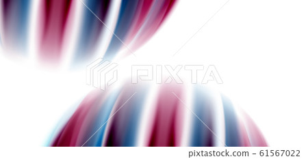 Silk smooth lines on white, liquid fluid color waves. Vector Illustrations For Wallpaper, Banner, Background, Card, Book, Illustration, landing page, cover, placard, poster, banner, flyer, design 61567022