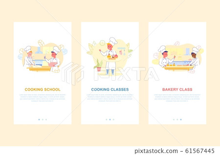 Kids Cooking or Bakery Chef School Mobile Page Set Kids Cooking or Bakery Chef School Mobile Page Set 61567445