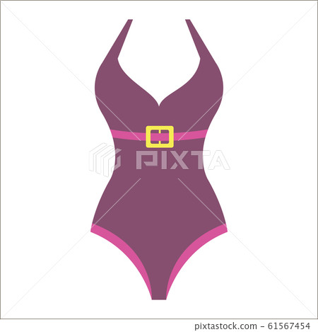 Woman fashion summer swimsuit illustration isolated on white Woman fashion summer swimsuit illustration isolated on white 61567454