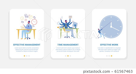 Effective Time Management at Work Clerk Has Tasks. 61567463