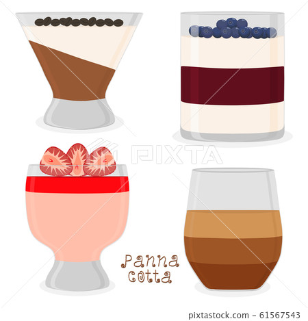 Vector illustration for sweet panna cotta 61567543
