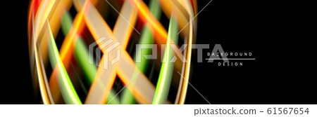 Silk and smooth flow wave poster design. Color waves, liquid style lines and shapes in black color background Silk and smooth flow wave poster design. Color waves, liquid style lines and shapes in black color background 61567654