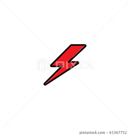 Lightning thunderbolt icon vector.Flash symbol illustration