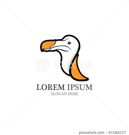 dodo bird logo and symbol vector 61568237