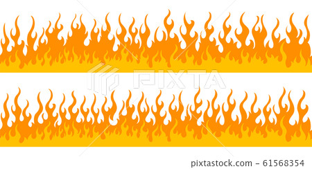 Fire flame frame borders 61568354