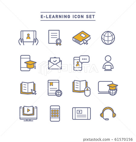 E-LEARNING ICON SET-插圖素材 [61570156] - PIXTA圖庫