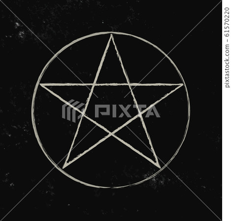 Pentacle isolated on dark background. Magic vector decorative elements 61570220