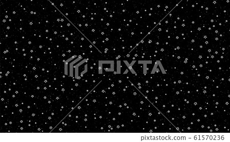 Abstract black background with stars for your design. Vector starry night sky. Space backdrop. 61570236