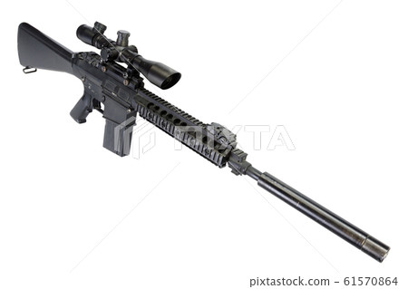 AR-15 based sniper rifle with silencer AR-15 based sniper rifle with silencer 61570864
