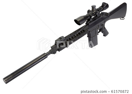 AR-15 based sniper rifle with silencer AR-15 based sniper rifle with silencer 61570872