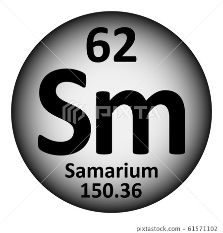 Periodic table element samarium icon.-插圖素材 [61571102] - PIXTA圖庫