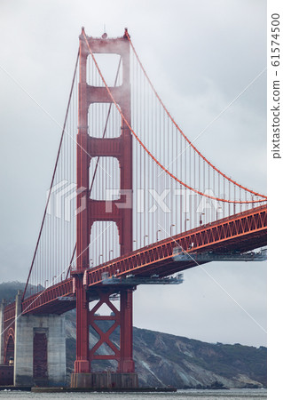 Golden gate bridge covered by cloud Golden gate bridge covered by cloud 61574500
