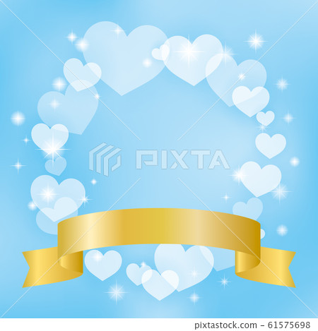 心框架和絲帶藍色 61575698