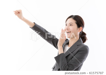 Business woman support cheering Business woman support cheering 61575787