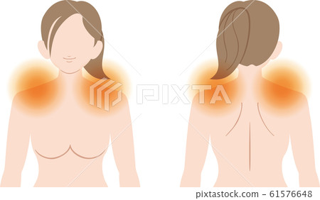 Warm shoulder upper body female without contour Warm shoulder upper body female without contour 61576648