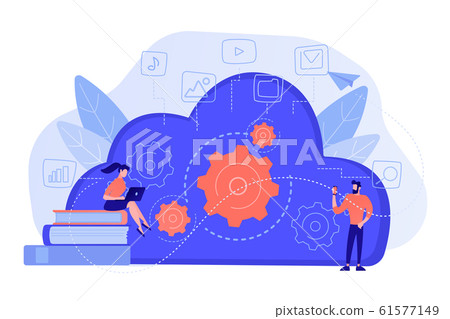Big data architecture concept vector illustration. - Stock Illustration ...