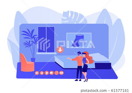 Real estate virtual tour concept vector illustration 61577181