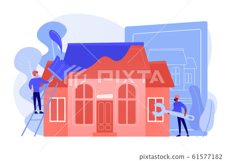 House renovation concept vector illustration. 61577182