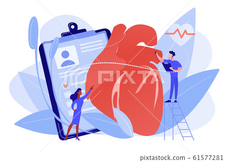 Ischemic heart disease concept vector illustration. 61577281