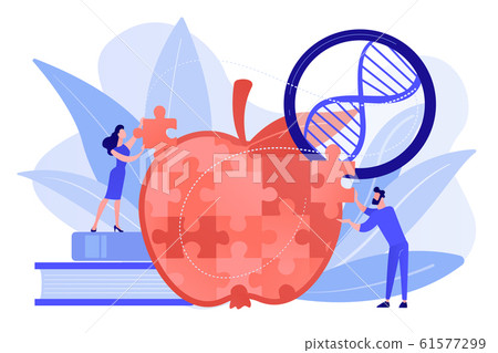 Genetically modified organism concept vector illustration. 61577299