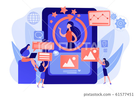 Online identity management concept vector...-插圖素材 [61577451] - PIXTA圖庫