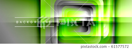 Round squares shapes composition geometric abstract background. Vector Illustration 61577572