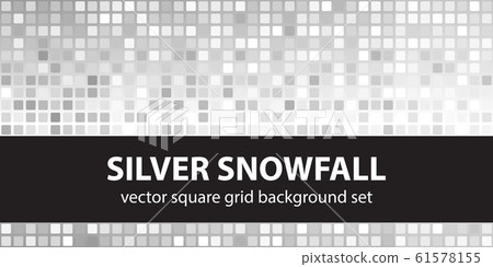 Square pattern set "Silver Snowfall". Vector Square pattern set "Silver Snowfall". Vector 61578155