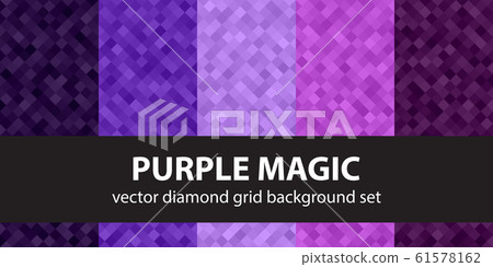 Diamond pattern set "Purple Magic". Vector Diamond pattern set "Purple Magic". Vector 61578162