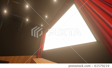 Movie theater no people seat folded illustration 34 Movie theater no people seat folded illustration 34 61579219