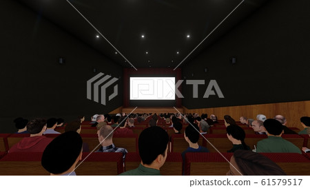 Movie theater people there adult screen white illustration 2 Movie theater people there adult screen white illustration 2 61579517