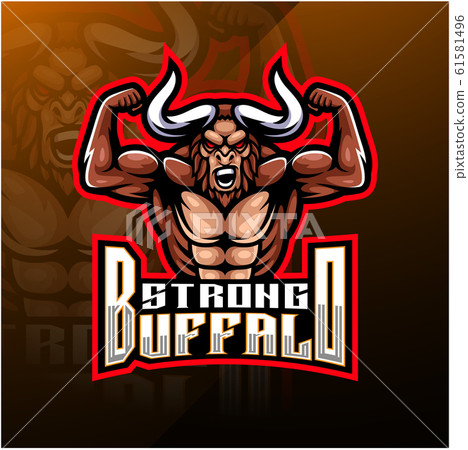 King buffalo esport mascot logo 61581496