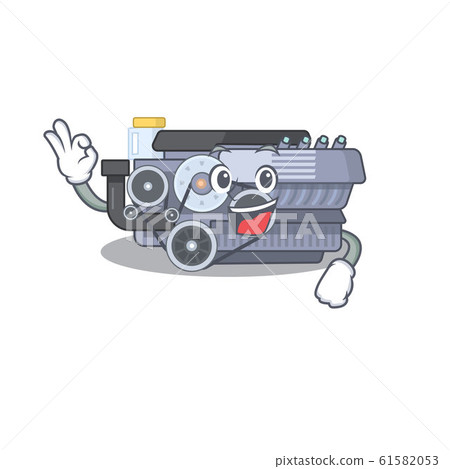 A picture of combustion engine making an Okay gesture 61582053