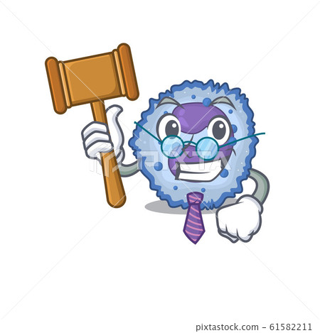 Smart Judge basophil cell in mascot cartoon character style Smart Judge basophil cell in mascot cartoon character style 61582211