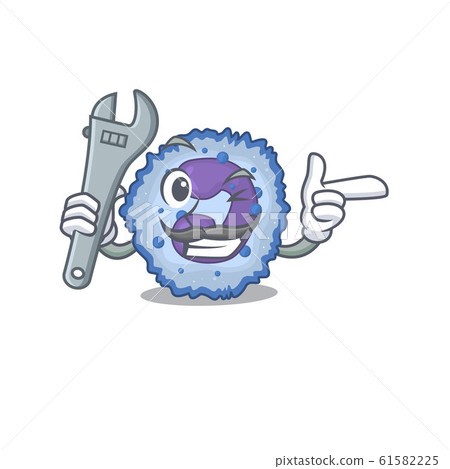 Smart Mechanic basophil cell cartoon character design Smart Mechanic basophil cell cartoon character design 61582225