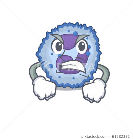 Basophil cell cartoon character design having angry face Basophil cell cartoon character design having angry face 61582381