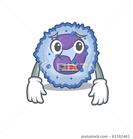 A picture of basophil cell showing afraid look face 61582461
