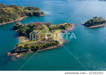 Nojima (Ehime Prefecture Imabari City / Shimanami Kaido) aerial view Nojima (Ehime Prefecture Imabari City / Shimanami Kaido) aerial view 61582501