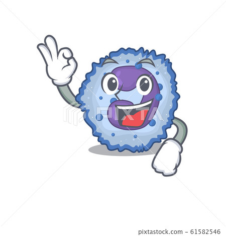 A picture of basophil cell making an Okay gesture 61582546