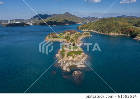 Nojima (Ehime Prefecture Imabari City / Shimanami Kaido) aerial view Nojima (Ehime Prefecture Imabari City / Shimanami Kaido) aerial view 61582614