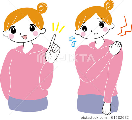 一個肩膀僵硬的女人 61582682