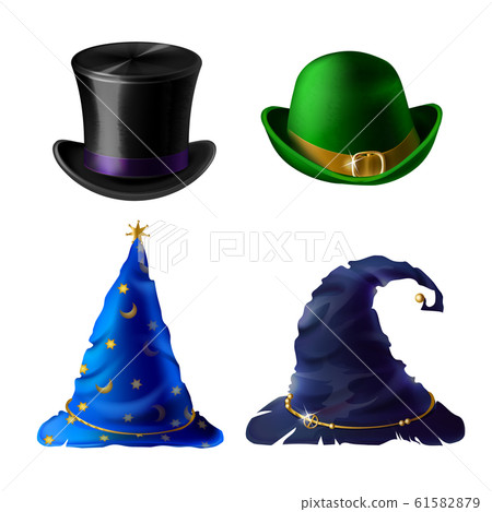 Halloween headdress - top hat, bowler, cap 61582879
