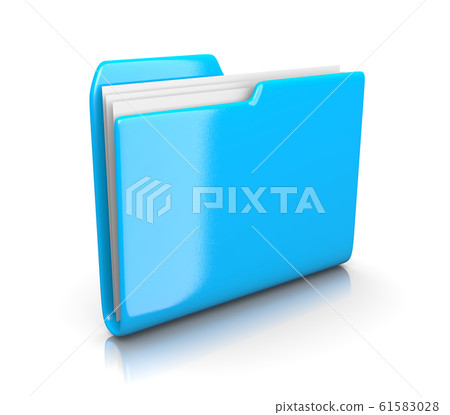 Blue File Folder - Stock Illustration [61583028] - PIXTA