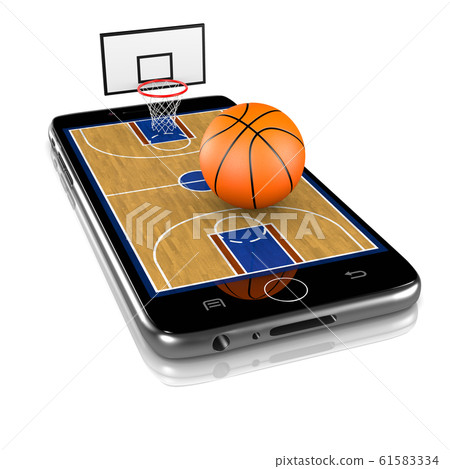 Basketball on Smartphone, Sports App Basketball on Smartphone, Sports App 61583334