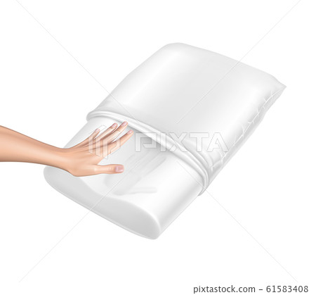 3d realistic pillow with memory effect 61583408
