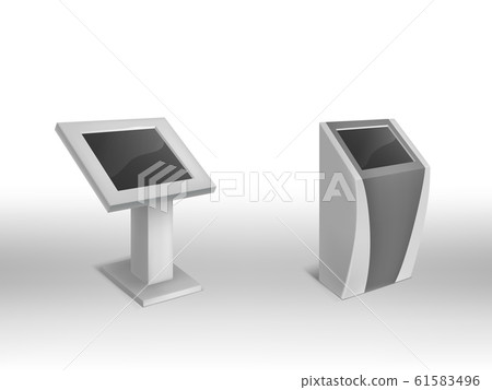 3d realistic digital informational kiosks, stands 3d realistic digital informational kiosks, stands 61583496