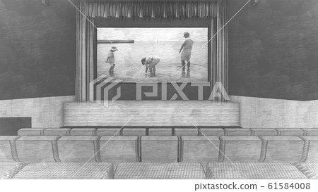 電影院沒有人屏幕家庭海圖84 61584008