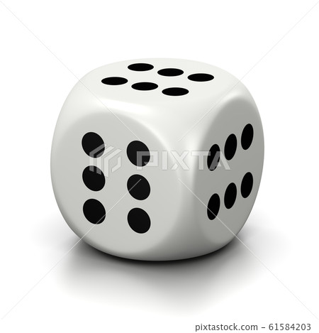 All Six Numbered Faces White Dice 61584203