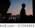 Sunset and silhouette 61584464
