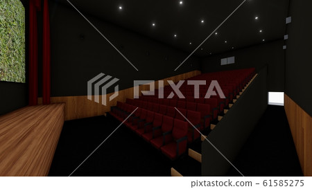 Movie theater No people Screen small dog 2 Illustration 18 61585275