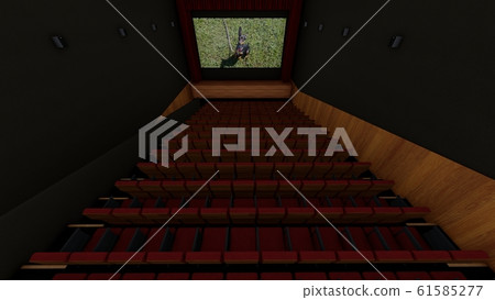 Movie theater No people Screen small dog 2 Illustration 20 61585277